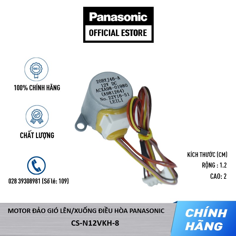 Motor đảo gió lên/xuống điều hòa panasonic cs-n9/12/wkh cs-pu9/12/18wkh cs-xpu9/12/18wkh cs-yz9/12wkh cs-wpu9/12/18wkh cs-n9/12vkh cs-pu9/12vkh cs-qn9/12wkh cs-qu9/12/18wkh cs-qz9/12wkh - motor đảo gió panasonic