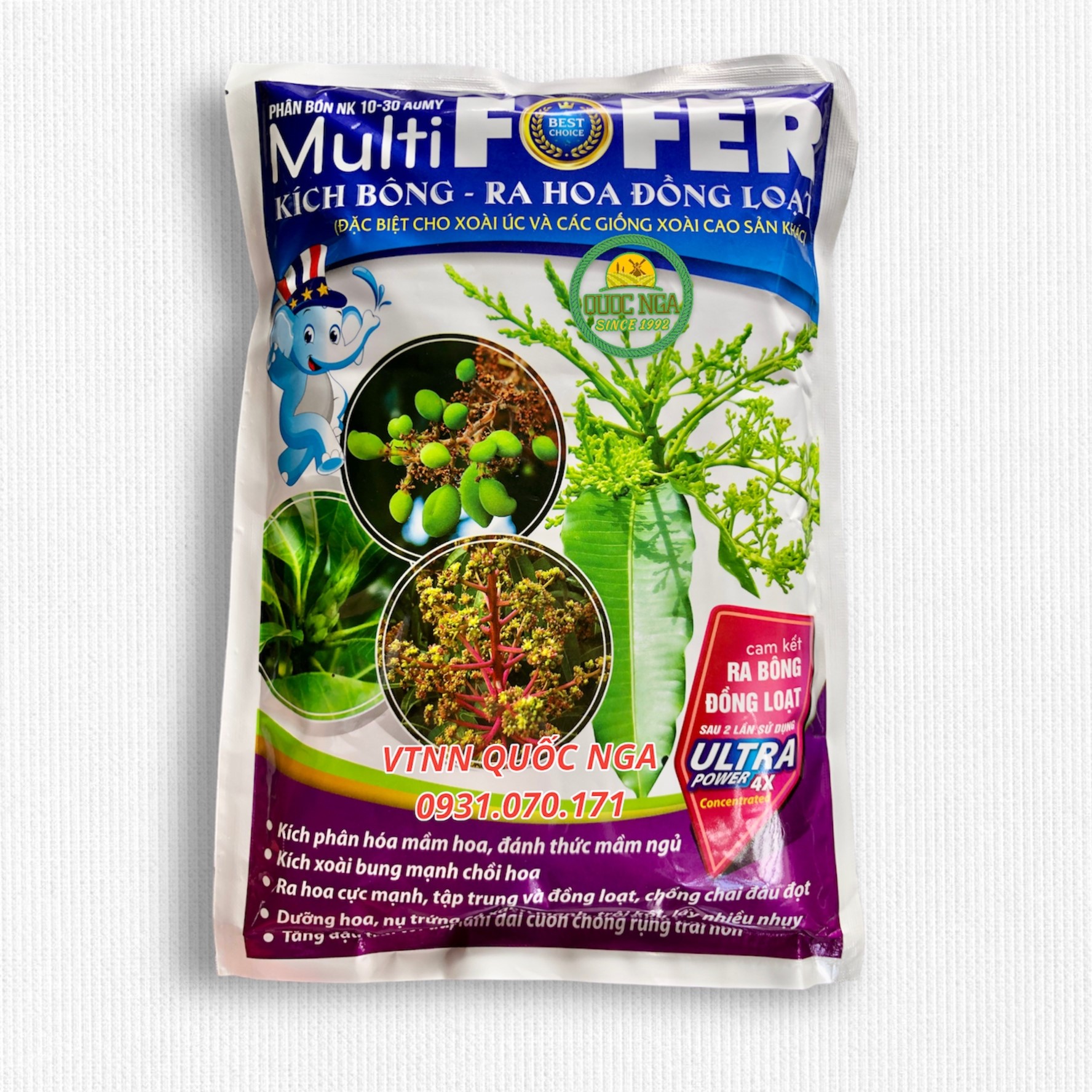 PHÂN BÓN LÁ KÍCH BÔNG XOÀI, RA HOA ĐỒNG LOẠT SAU 2 LẦN XỊT