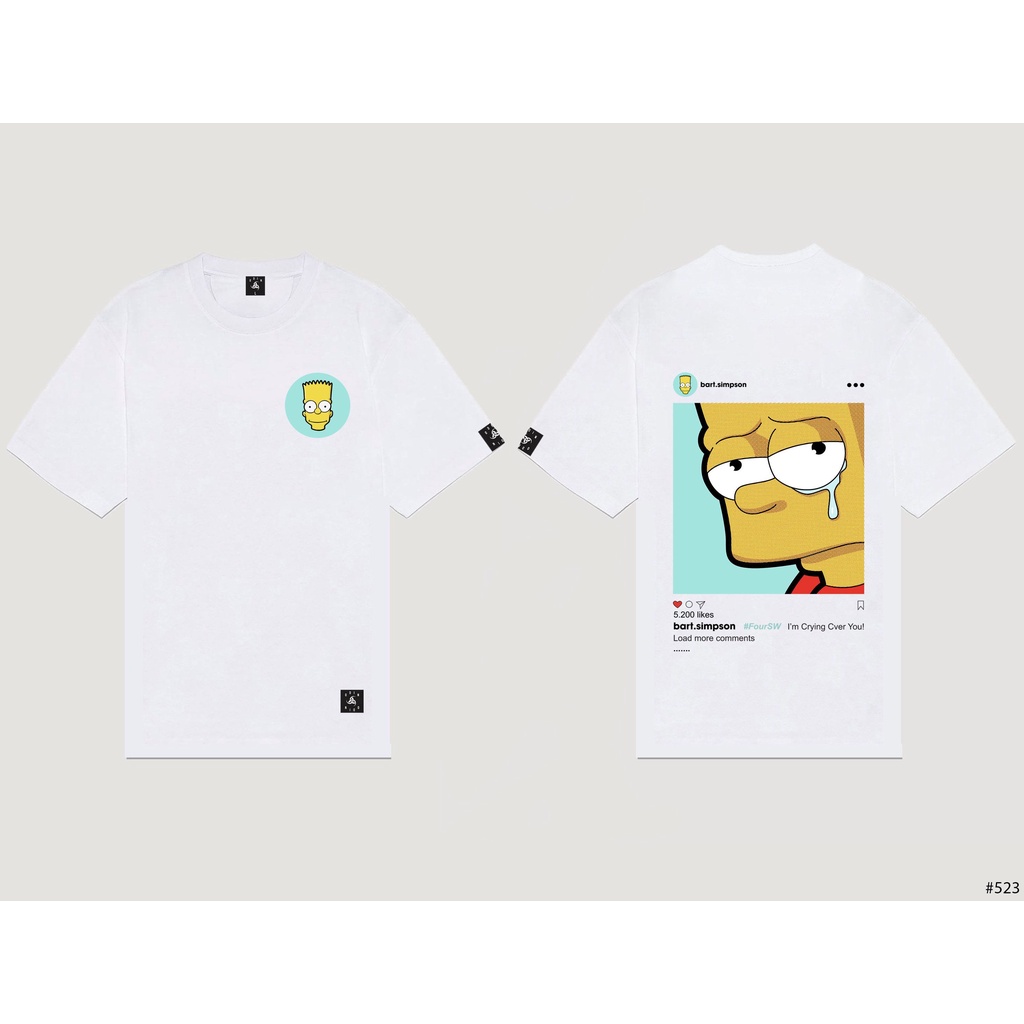 Áo Thun Oversize Bart Simpson , áo phông cotton nam nữ unisex, ODIN
