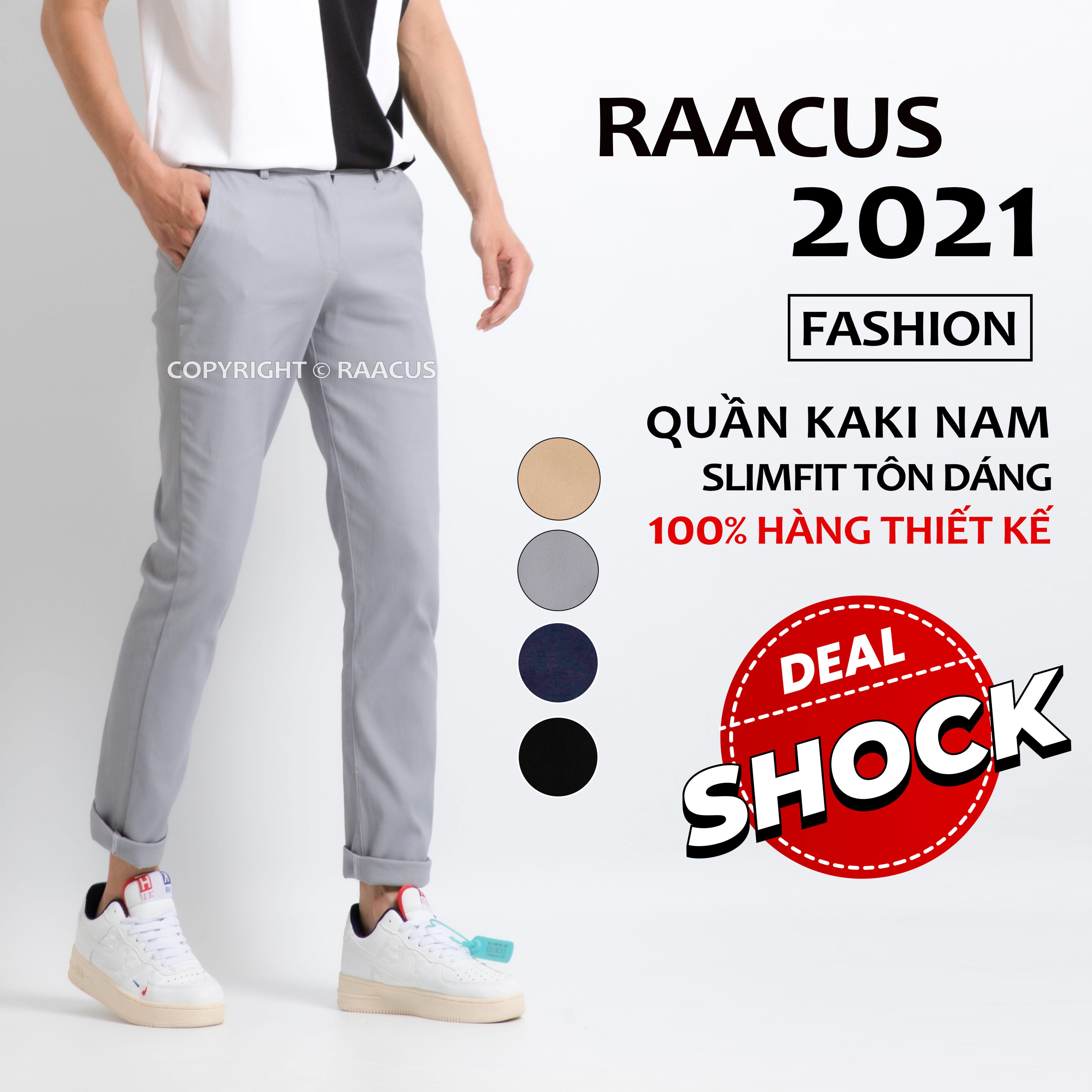 Quần dài nam kaki ống suông unisex đẹp RAACUSSTORE, quần baggy nam kaki dáng slimfit ulzzang-Q211