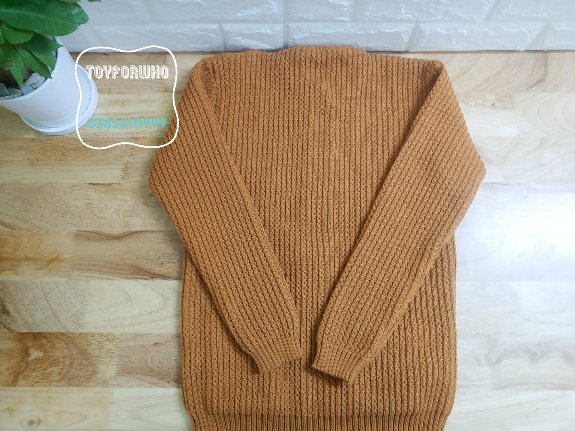 Áo len cổ tim (dày) cho người lớn tuổi, cho bà, cho mẹ - Made in VN