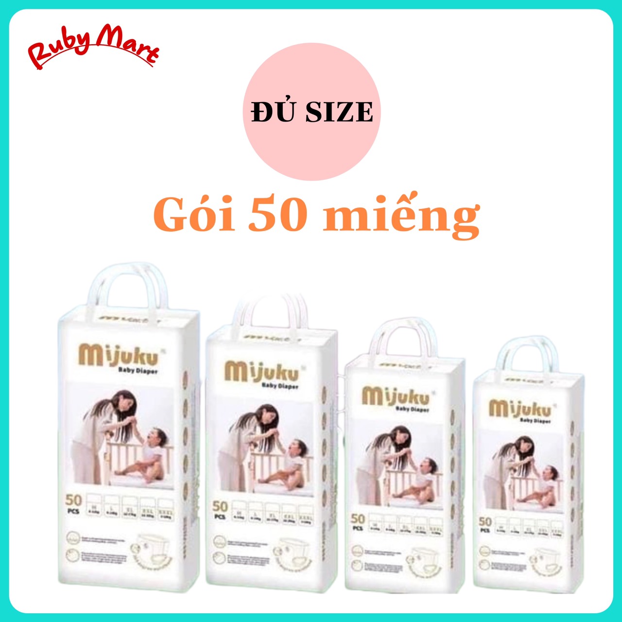 Tã Quần Mijuku Đủ Size gói 50 miếng