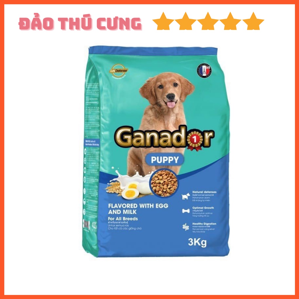 Hạt ganador puppy cho chó con vị trứng & sữa
