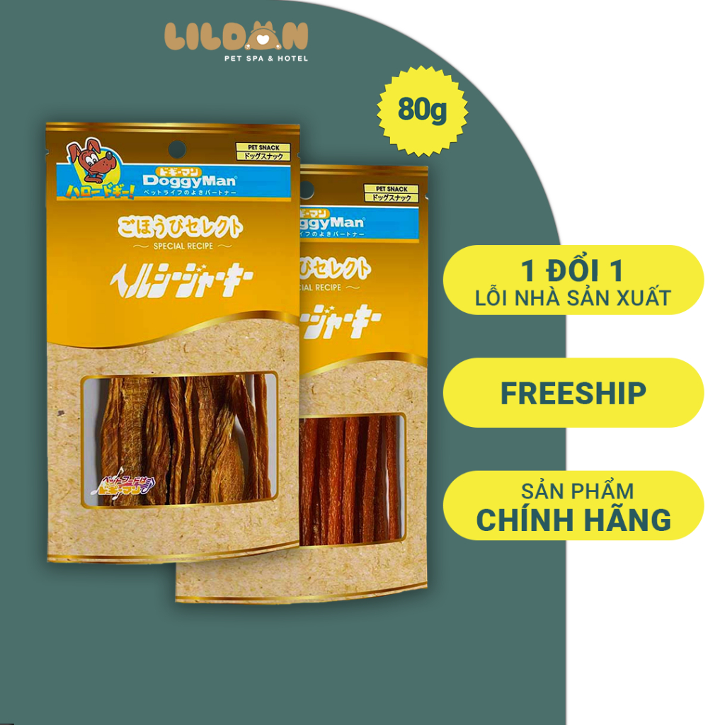 Doggy man bánh thưởng cho chó thanh gà sấy xúc xích gà sấy
