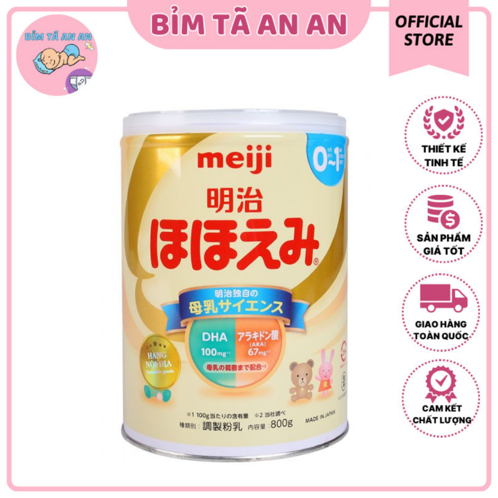 Sữa Meiji Nhật 0-1 Cho Bé, Sữa Meji 1-3 800Gr