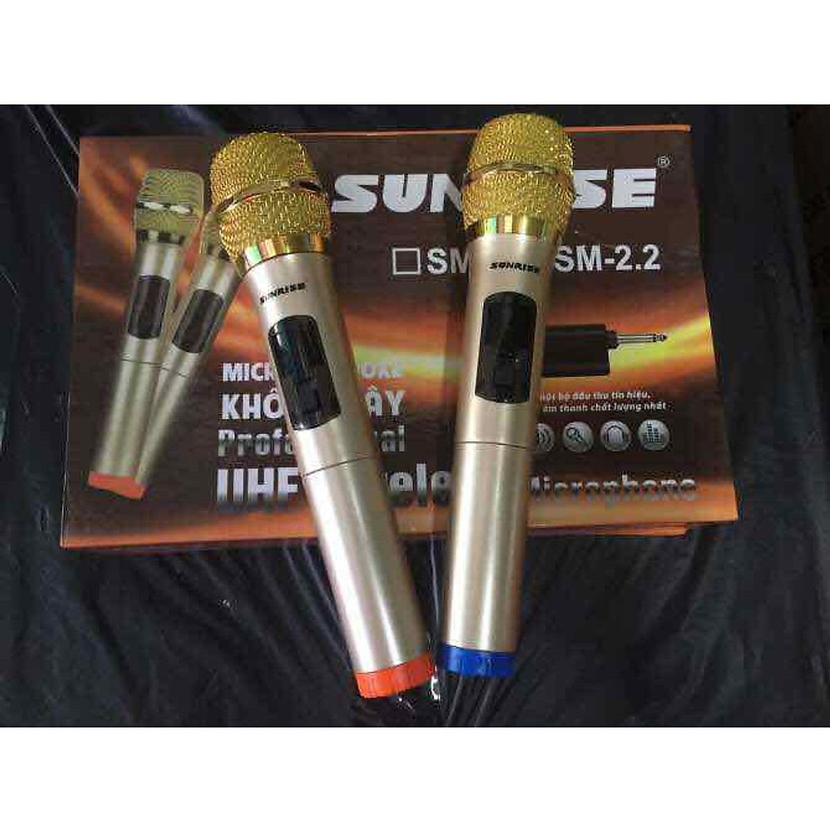 Bộ 2 micro không dây sunrise sm-2.2- hàng nhập khẩu