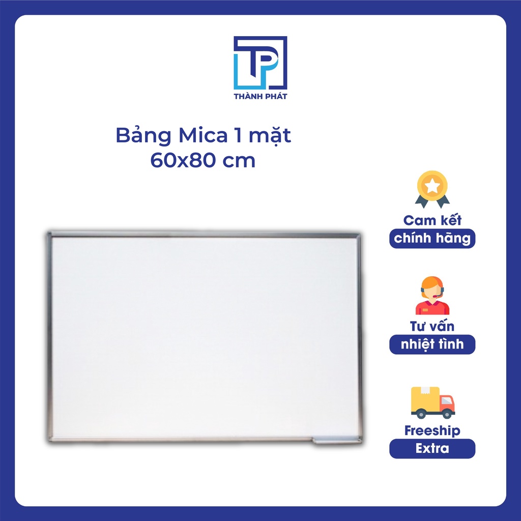 Bảng trắng mica viết bút lông 60x80cm viền nhôm - bảng treo tường- bảng viết bút lông
