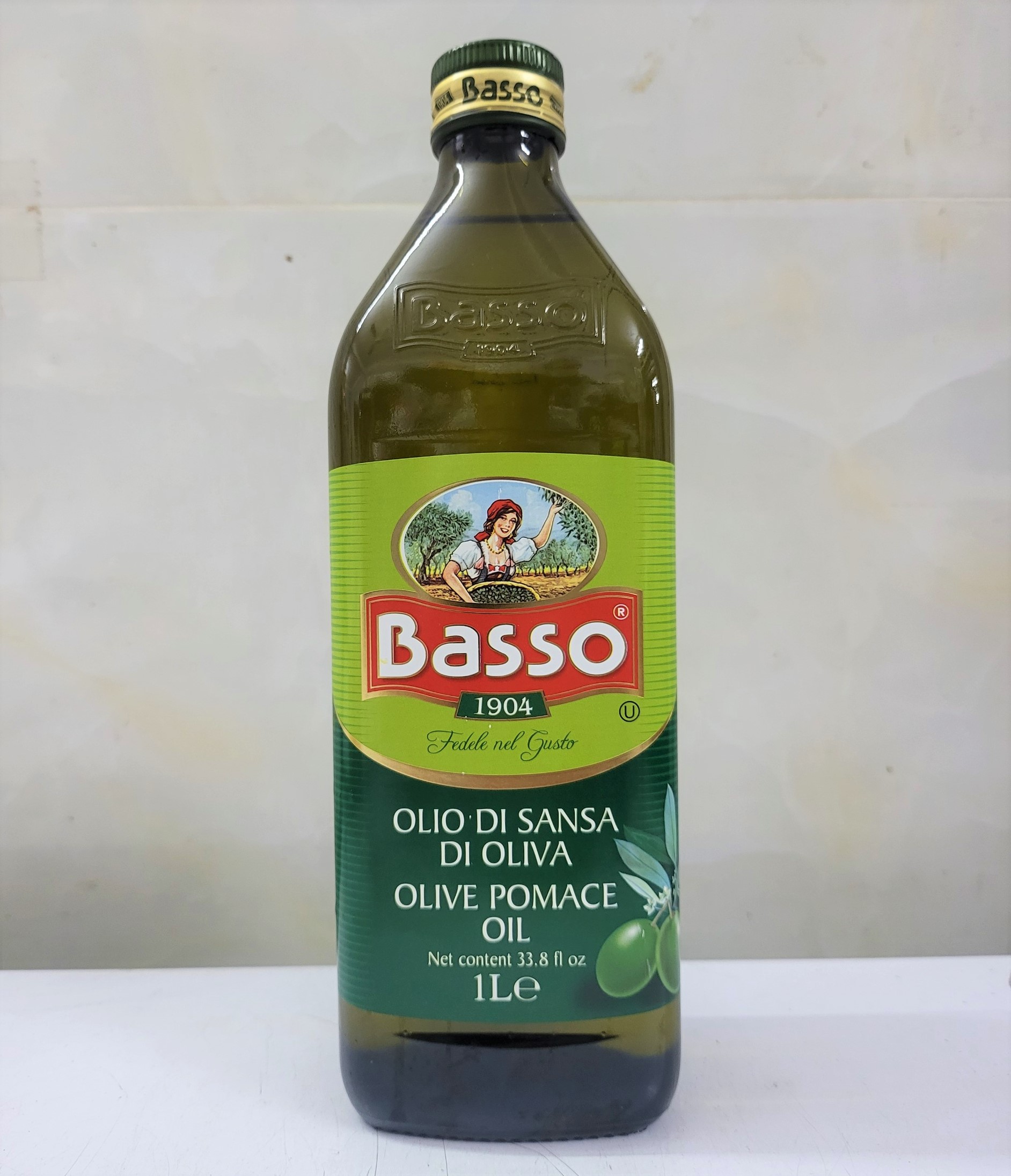 [CHAI LỚN 1 Lít – POMACE ] DẦU Ô LIU TINH CHẾ [Italia] BASSO Pomace Olive Oil (euf)
