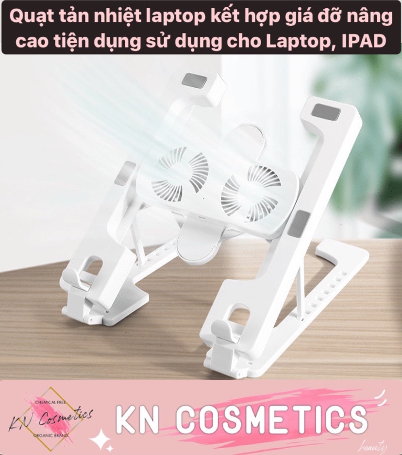 Quạt tản nhiệt laptop kết hợp giá đỡ nâng cao tiện dụng sử dụng cho Laptop, IPAD PWHD026