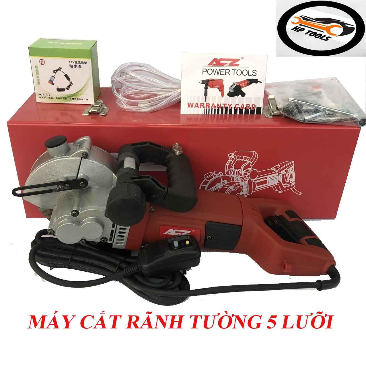 Máy cắt rãnh tường 5 lưỡi acz k1331- công suất 2700w - đầy đủ phụ kiện-bảo hành 6 tháng