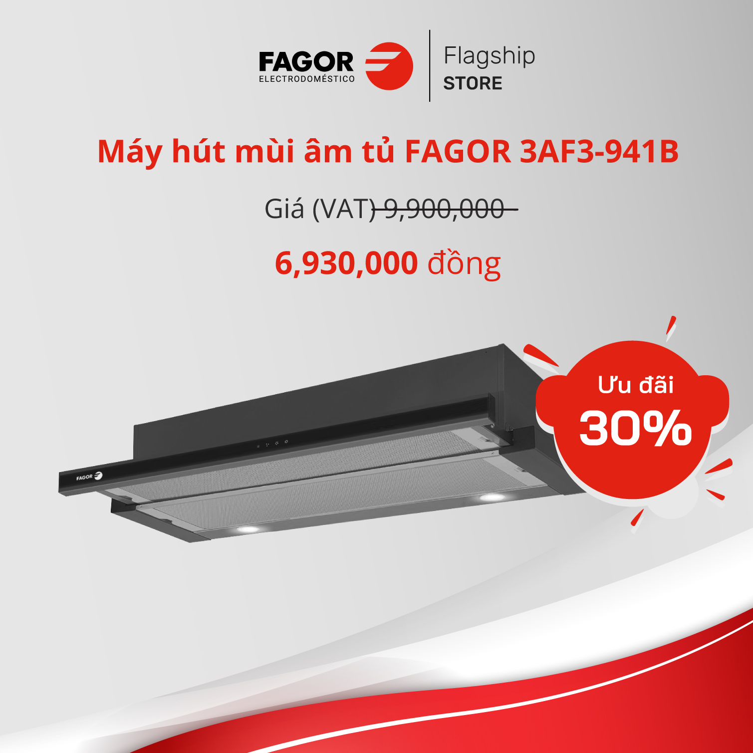 Máy hút mùi âm tủ FAGOR 3AF3-941B