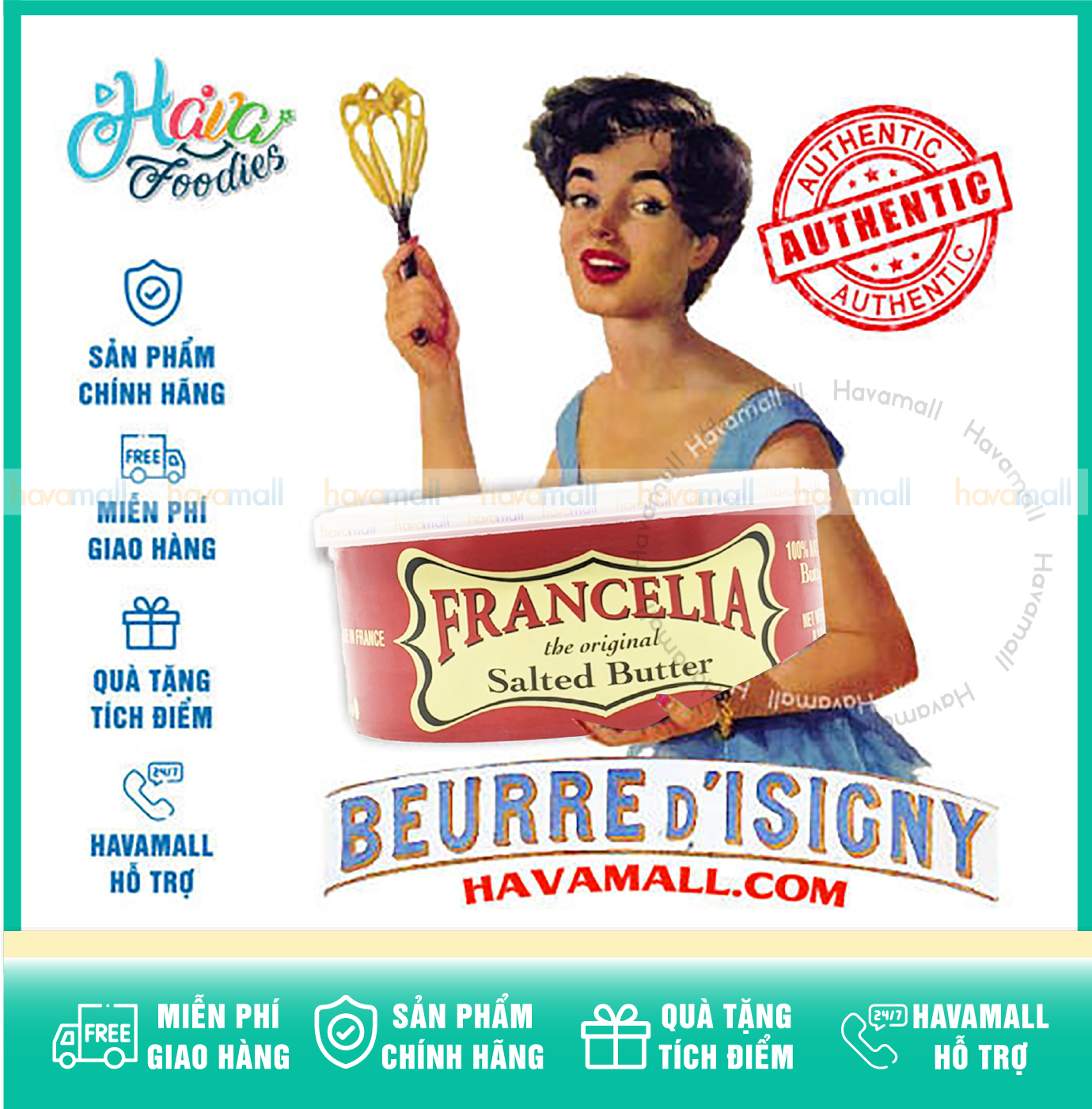 Bơ Pháp Francelia 250gr – French Salted Butter