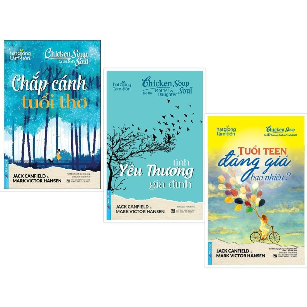 Sách - Combo Chắp cánh tuổi thơ + Tình yêu thương gia đình + Tuổi teen đáng giá bao nhiêu (FN)