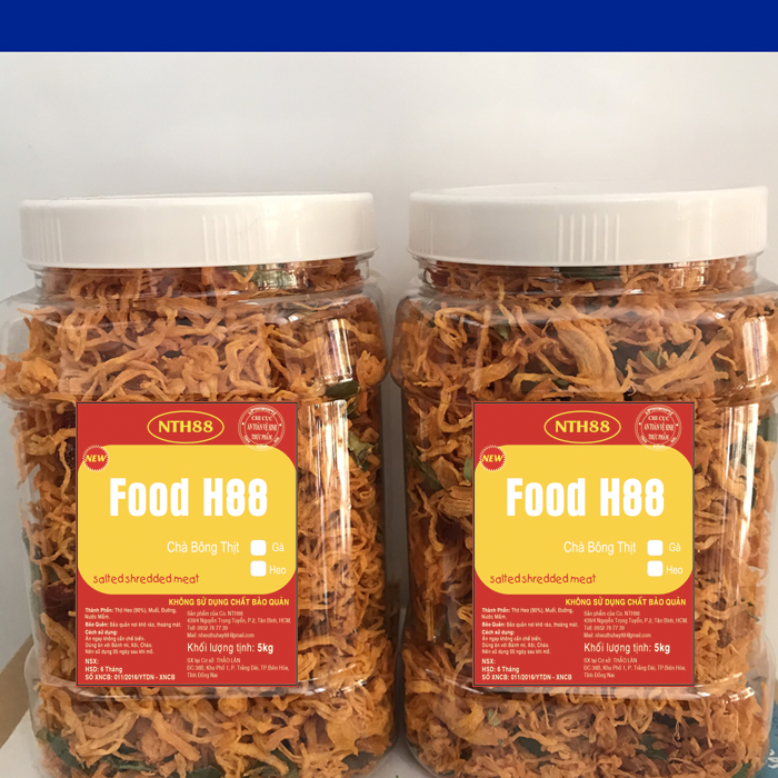 Khô gà cay lá chanh 1 kg 2 hũ sợi ngon ngon dai dai / nth88