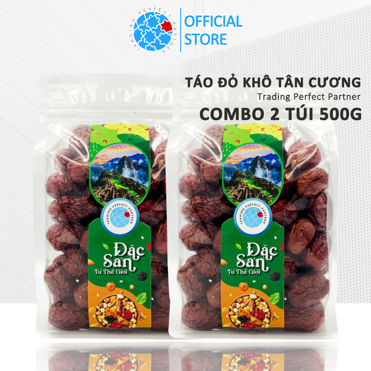 Combo 2 táo đỏ tân cương trading perfect partner túi 500g - nhập khẩu từ tân cương