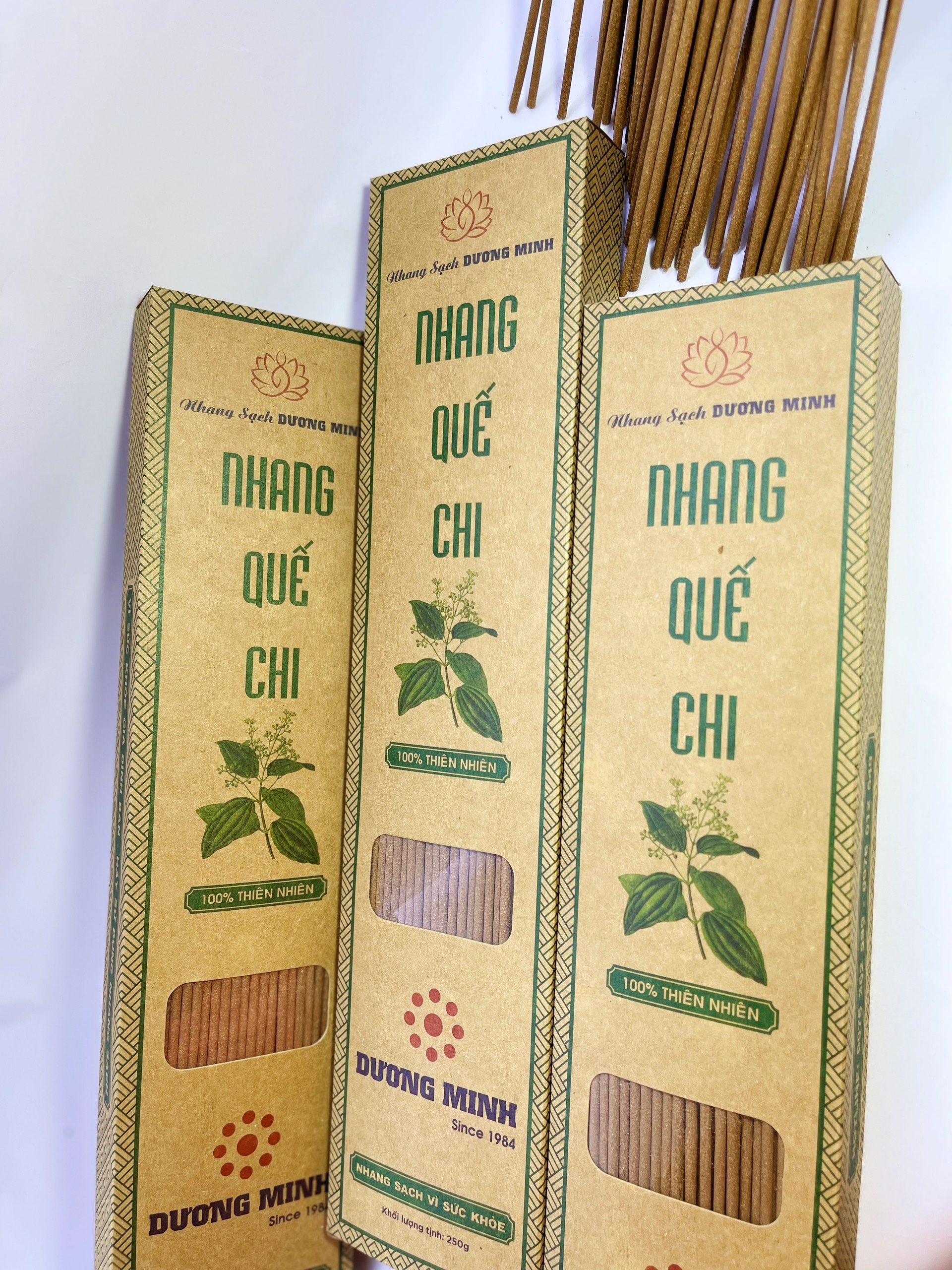 Nhang Quế Chi Dương Minh nhang sạch 4 tấc thành phần organic hương nhang thơm quế dịu nhẹ nhang làm từ cành cây quế
