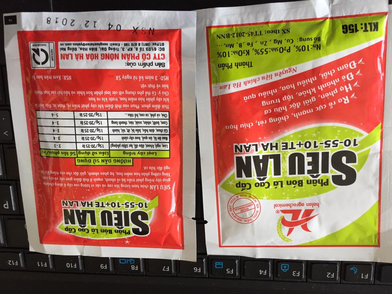 Set 2 gói siêu lân 15g-10-55-10+TE-Hà Lan