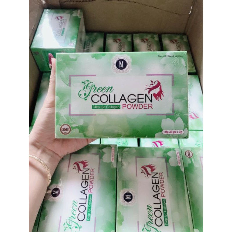 (Hàng chuẩn, date mới) Diệp lục Collagen, hộp 30 gói, bí quyết của sắc đẹp
