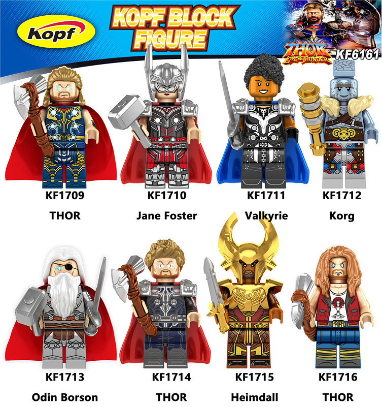 Minifigures Marvel Thor Jane Foster Xếp Hình Lắp Ráp Love And Thunder KF6161