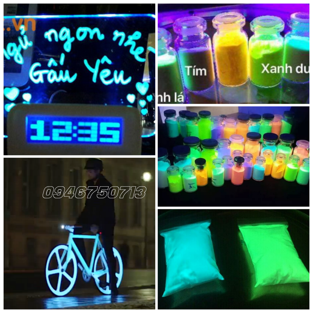 bột dạ quang phát sáng 50g ( tặng sơn pha)