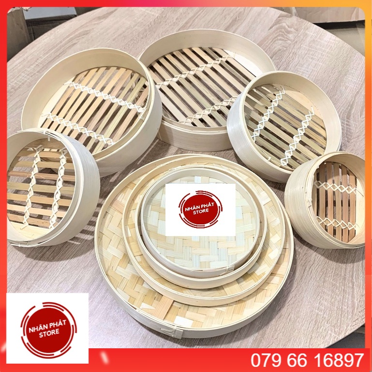 Xửng hấp tre hình tròn - xửng hấp bánh, xửng hấp dimsum, xửng hấp bánh bao