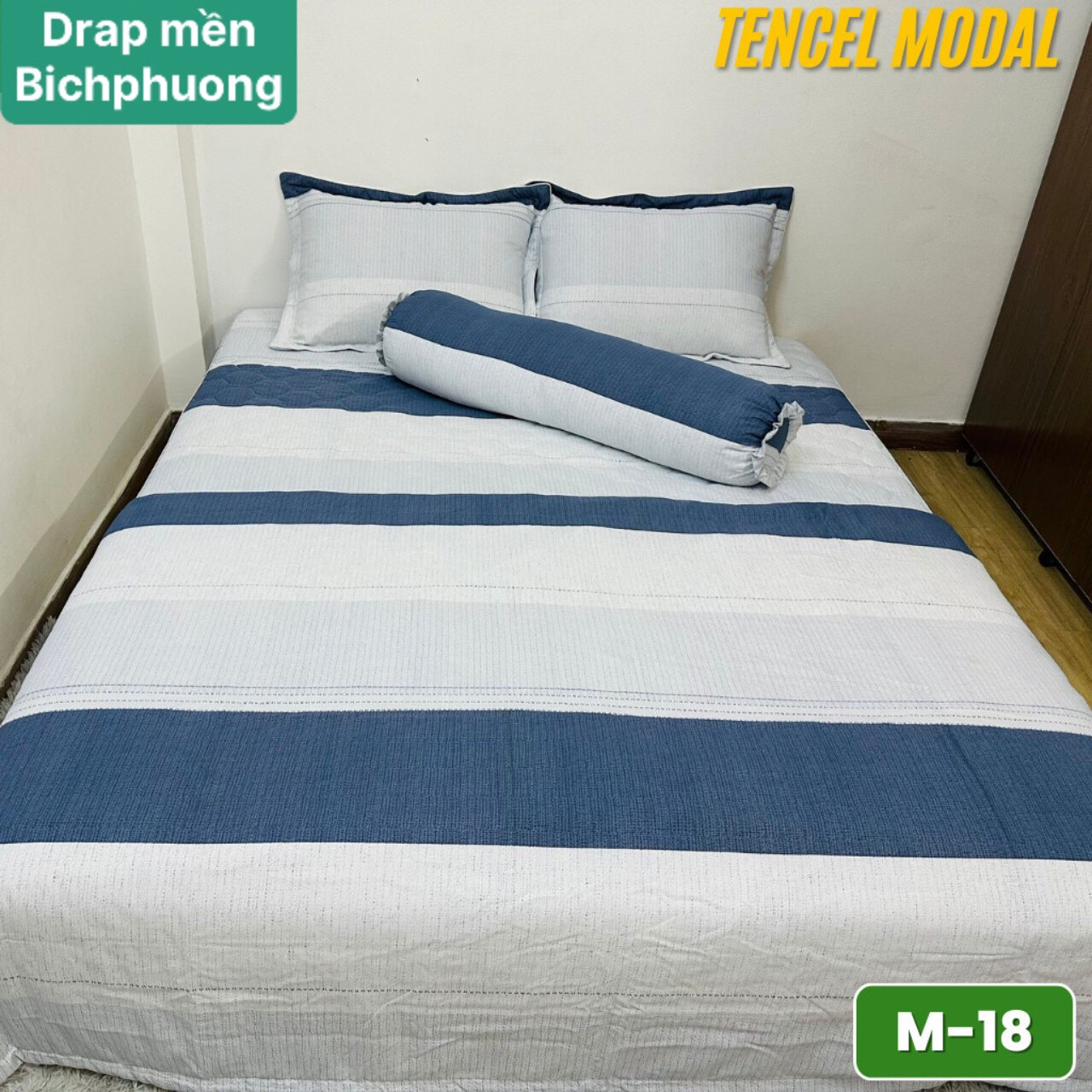 [HCM]Bộ Chăn Ga Gối Tencel Modal Cao Cấp/ Chất Liệu Siêu Mềm Mịn Mát An Toàn Với Mọi Làn Da.