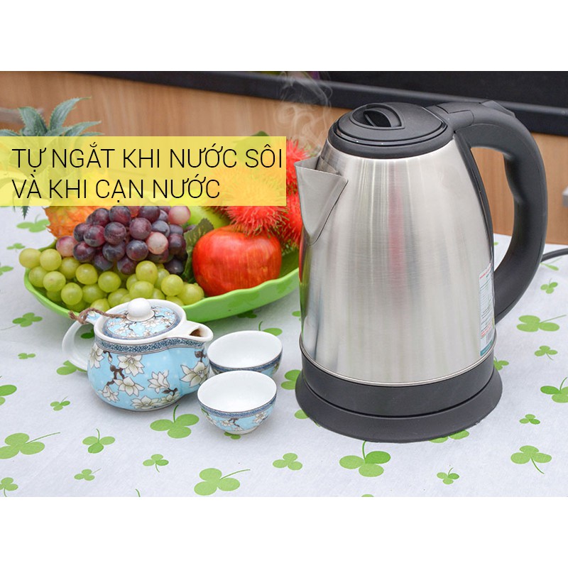 Ấm siêu tốc inox - bình đun siêu tốc 1.8l
