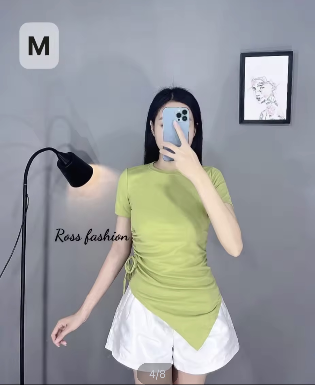 Áo Thun Nữ, Áo Kiểu Nữ, Tà Chéo, Dây Cột eo, Tay Ngắn, Vải Gân Co Giãn Tốt, Ôm Body mềm mịn mát, phối đồ siêu xinh, đi cafe, đi chơi đều xinh