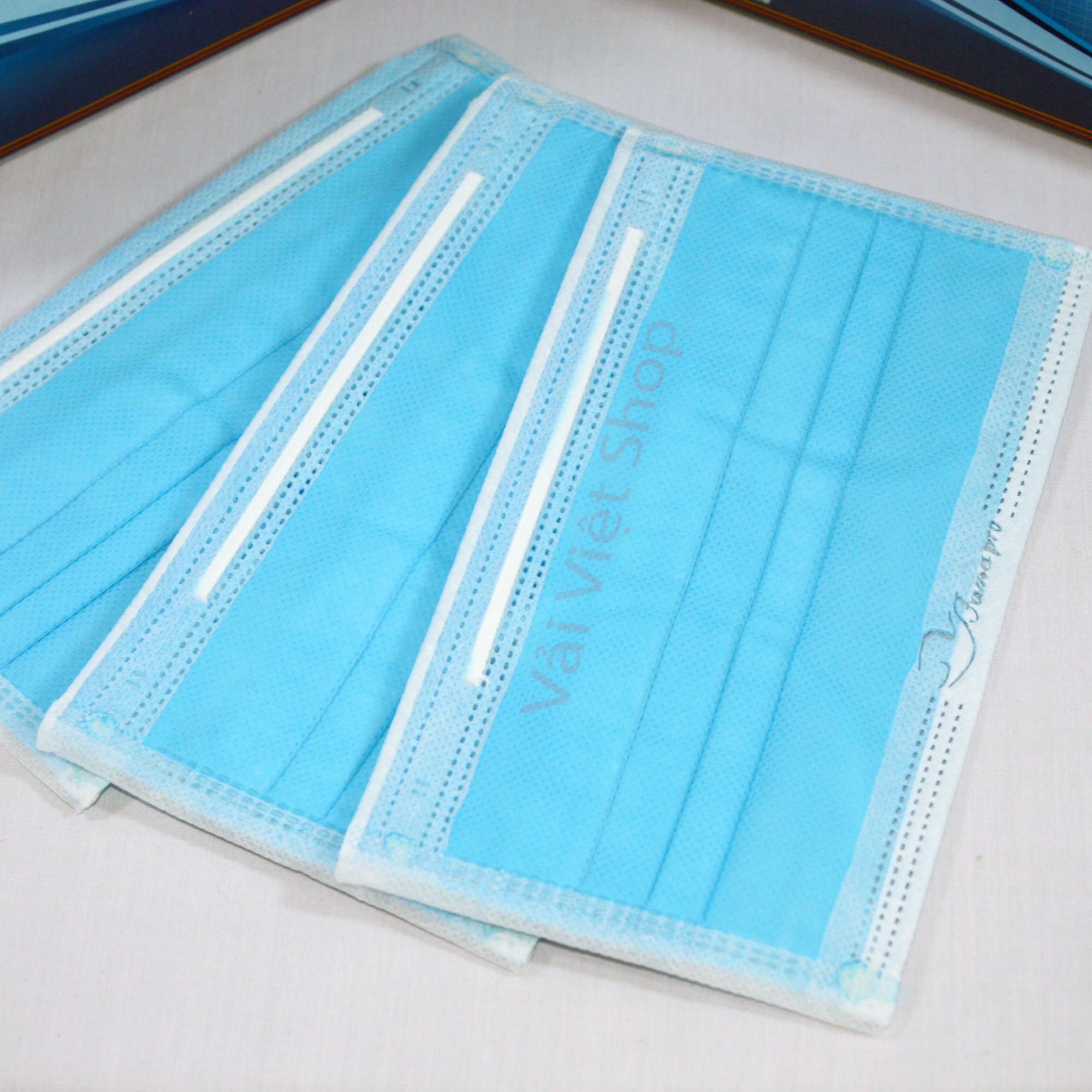 [HCM]Bộ 50 Cái Khấu Trang Y Tế Kháng Khuẩn Famapro (Xanh Hộp 50 cái có tem niêm phong Giấy kháng khuẩn chuẩn)