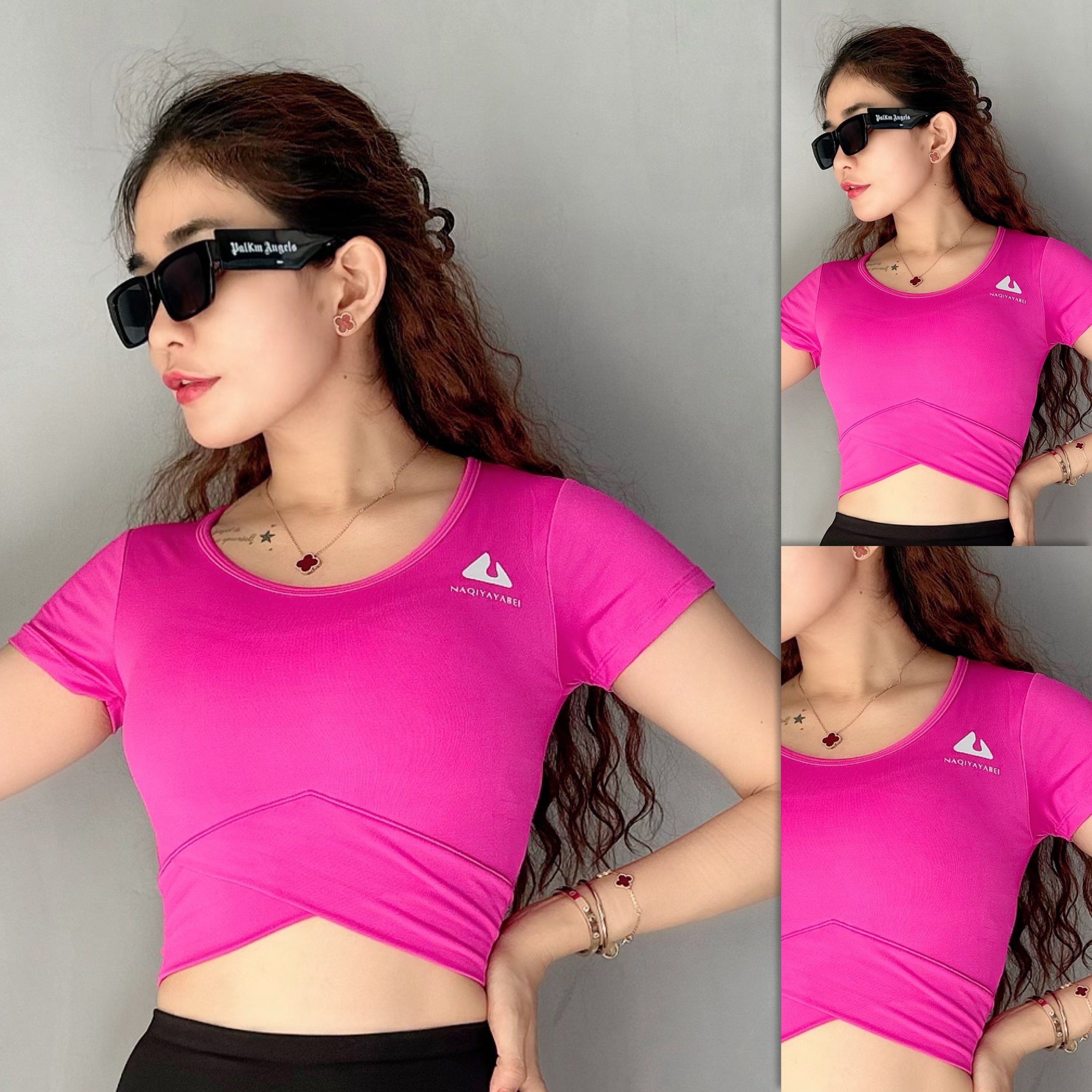 Áo Thun Nữ Áo Croptop Naqi Tập Thể Thao Tập Gym Yoga Aerobic Co Giãn 4 chiều Nhiều màu