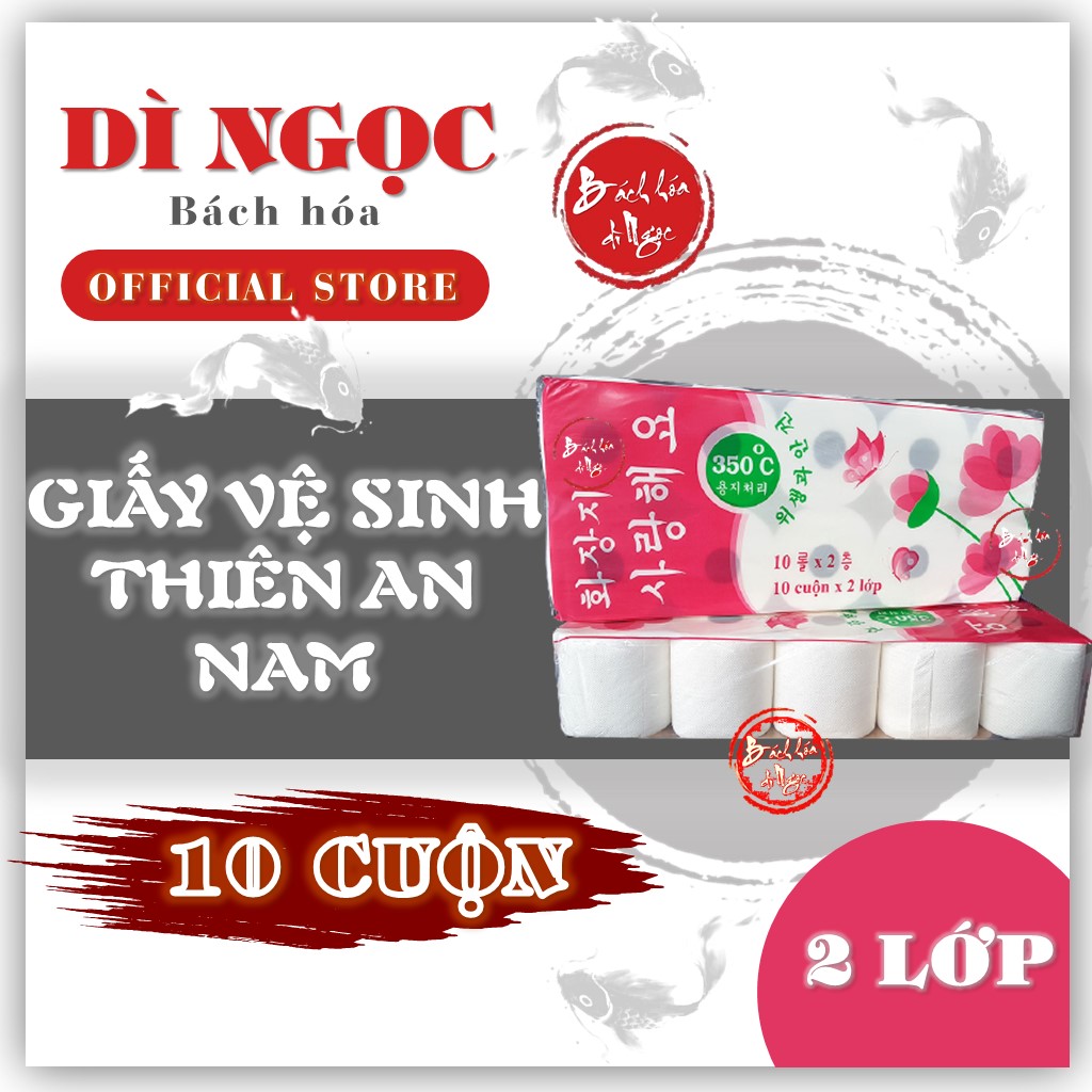 Giấy vệ sinh 2 lớp cuộn chuẩn hàn quốc