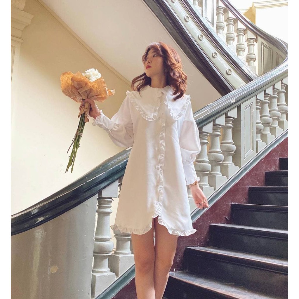 Đầm sơ mi vintage
