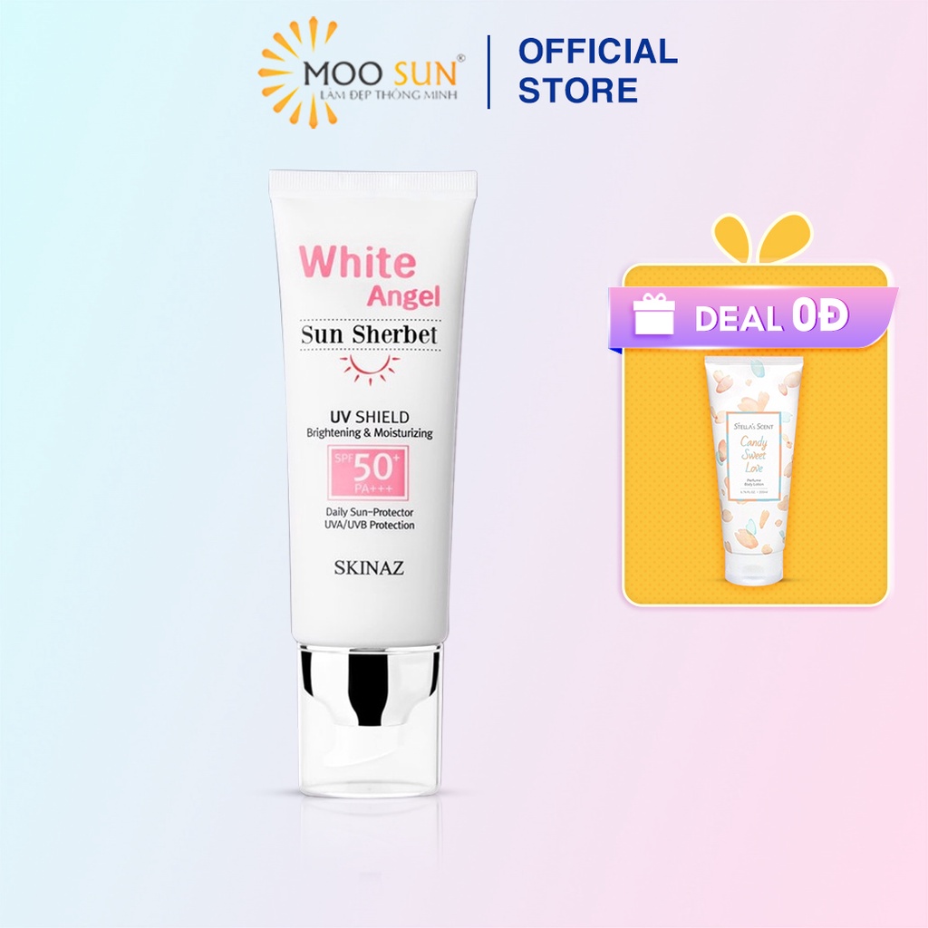Kem chống nắng white angel sun sherbet skinaz 70ml hàn quốc