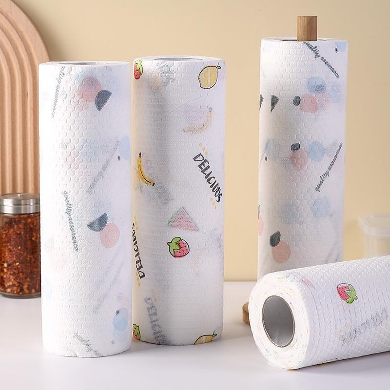 Khăn giấy lau đa năng, cuộn khăn giấy lau bếp, lau kính, lau chén bát, lau tay, 40 khăn 20x20cm, Gerwin LB01