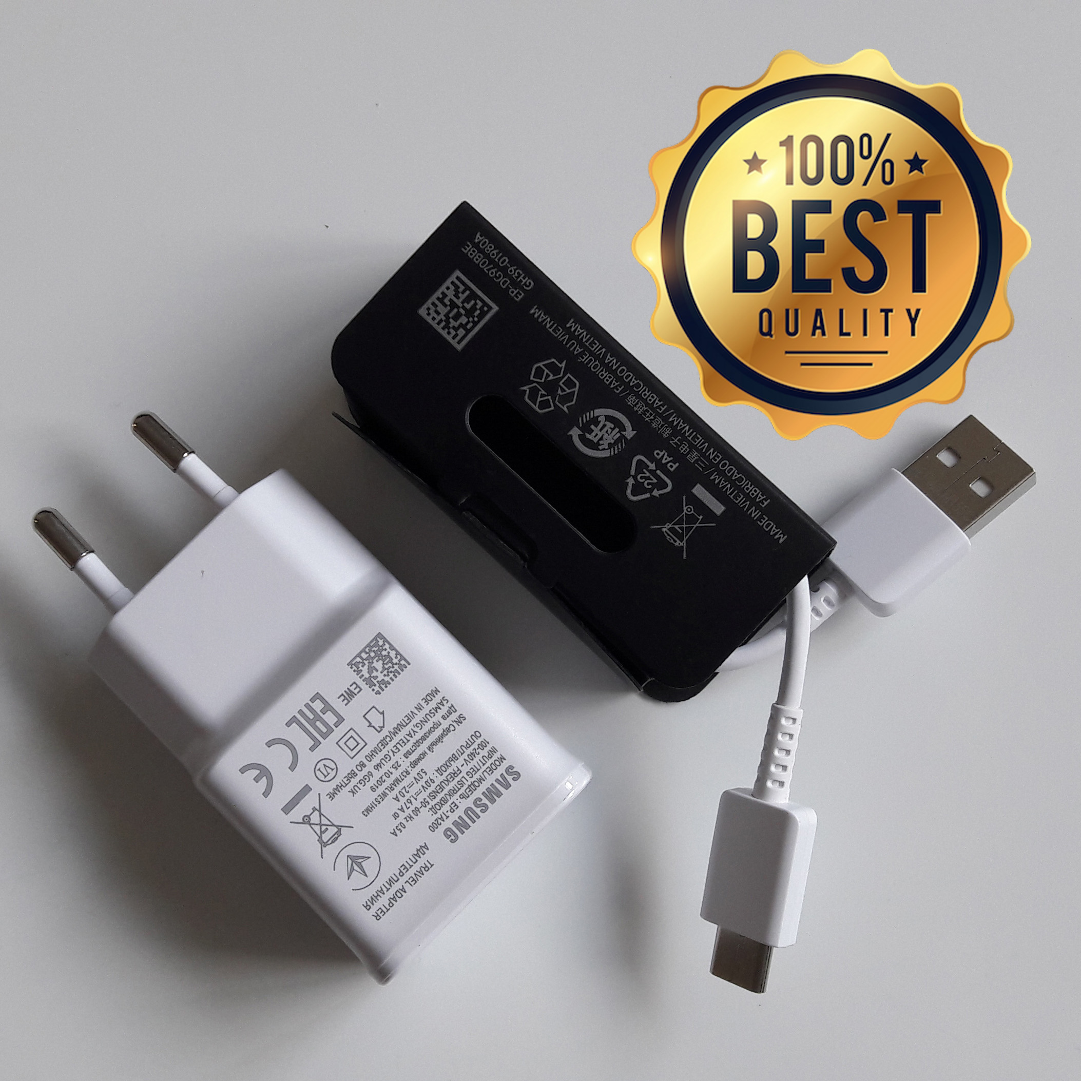 Bộ sạc nhanh dùng cho Samsung M20 (Cam kết sạc ZIN) (Adaptor + Cable chuẩn type C) (Fast Charging)