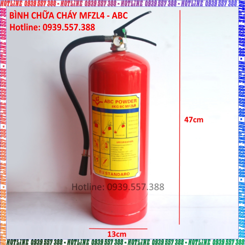 BÌNH CHỮA CHÁY MFZL4 ABC 4Kg, BÌNH CỨU HỎA, BÌNH BỘT PHÒNG CHÁY CHỮA CHÁY , PCCC