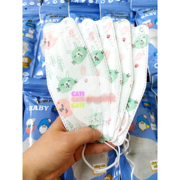 Set 50 chiếc khẩu trang 4 lớp kf94 trẻ em từ 4 - 11 tuổi