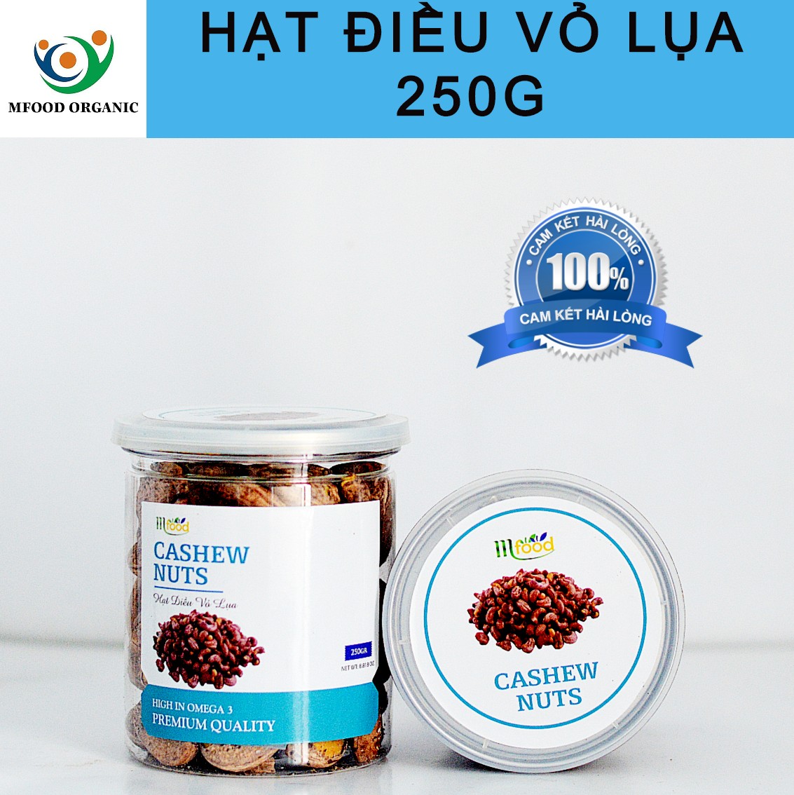 [HCM]Hạt Điều Vỏ Lụa Hũ 250g - Thương Hiệu MFOOD