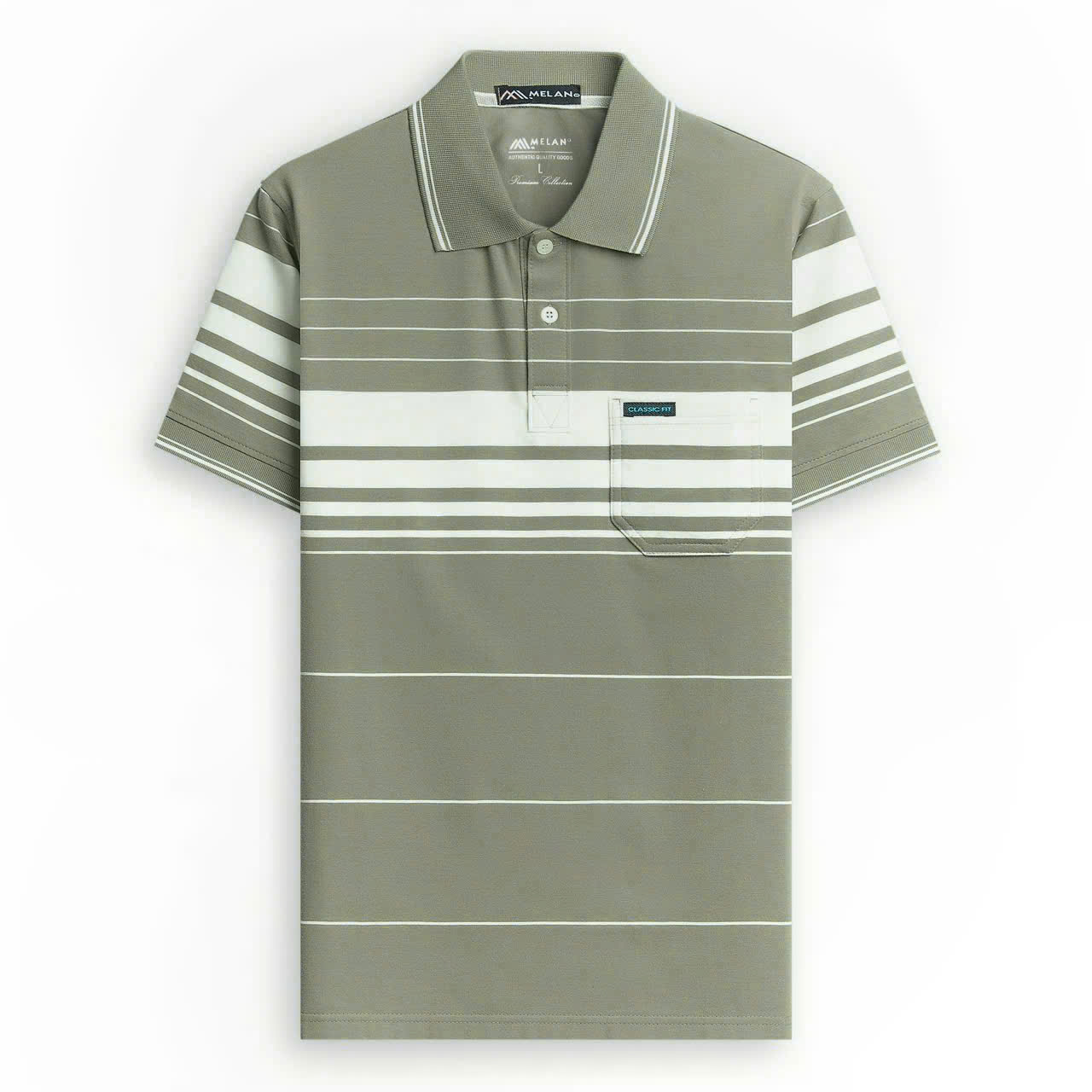 Middle-Aged Men's T-Shirt with Pockets - Elegant Collared Shirt, High-Class Middle-Aged Style - 5