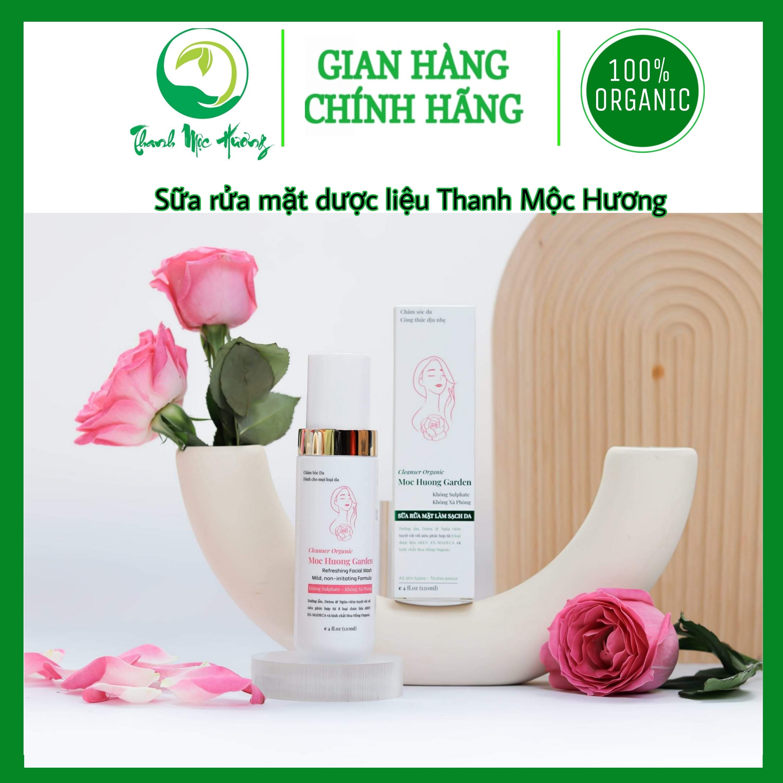 [HCM][Chính Hãng] Sữa Rửa Mặt Dược Liệu Thanh Mộc Hương - Làm sạch sâu phù hợp mọi loại da 120ml