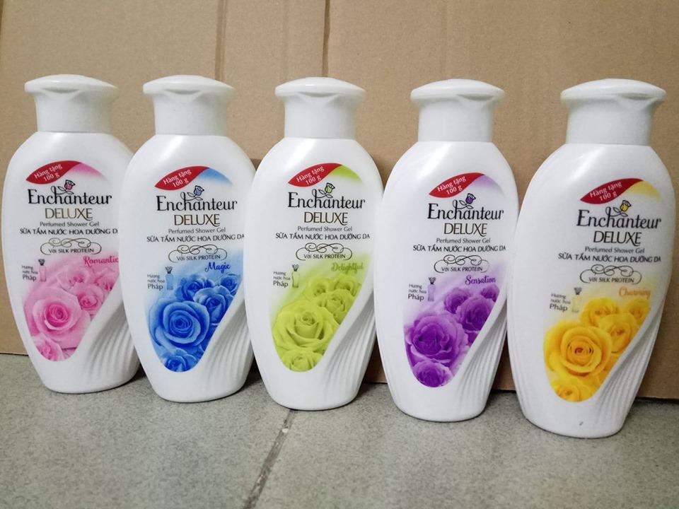 Sữa Tắm Trắng Dưỡng Ẩm Hương Nước Hoa Pháp  Enchan 100g (Hàng tặng)