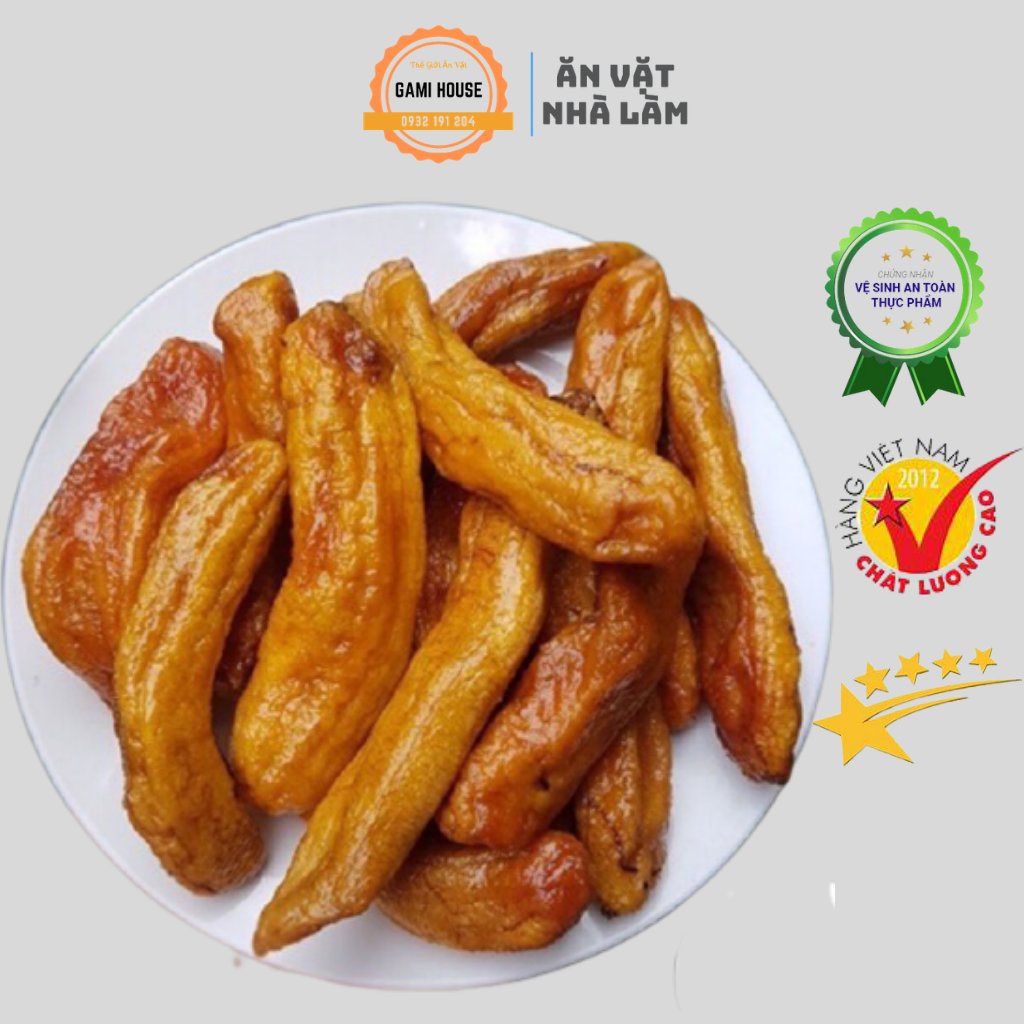[HCM]Chuối Sấy Dẻo Tự Nhiên Không Đường Loại 1 Hũ 500g - Đồ Ăn Vặt Nhà Làm