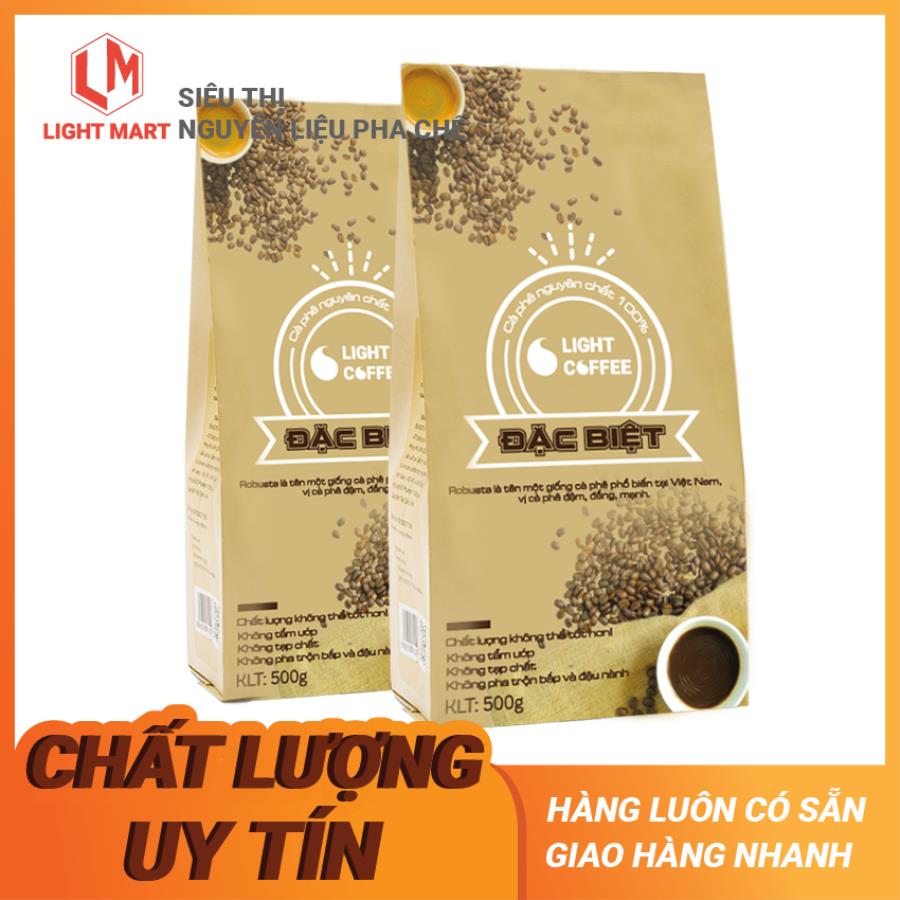 1kg Cà phê rang xay nguyên chất loại Đặc biệt Light Coffee đậm vị không tẩm ướp Gói 500gr - Light Coffee