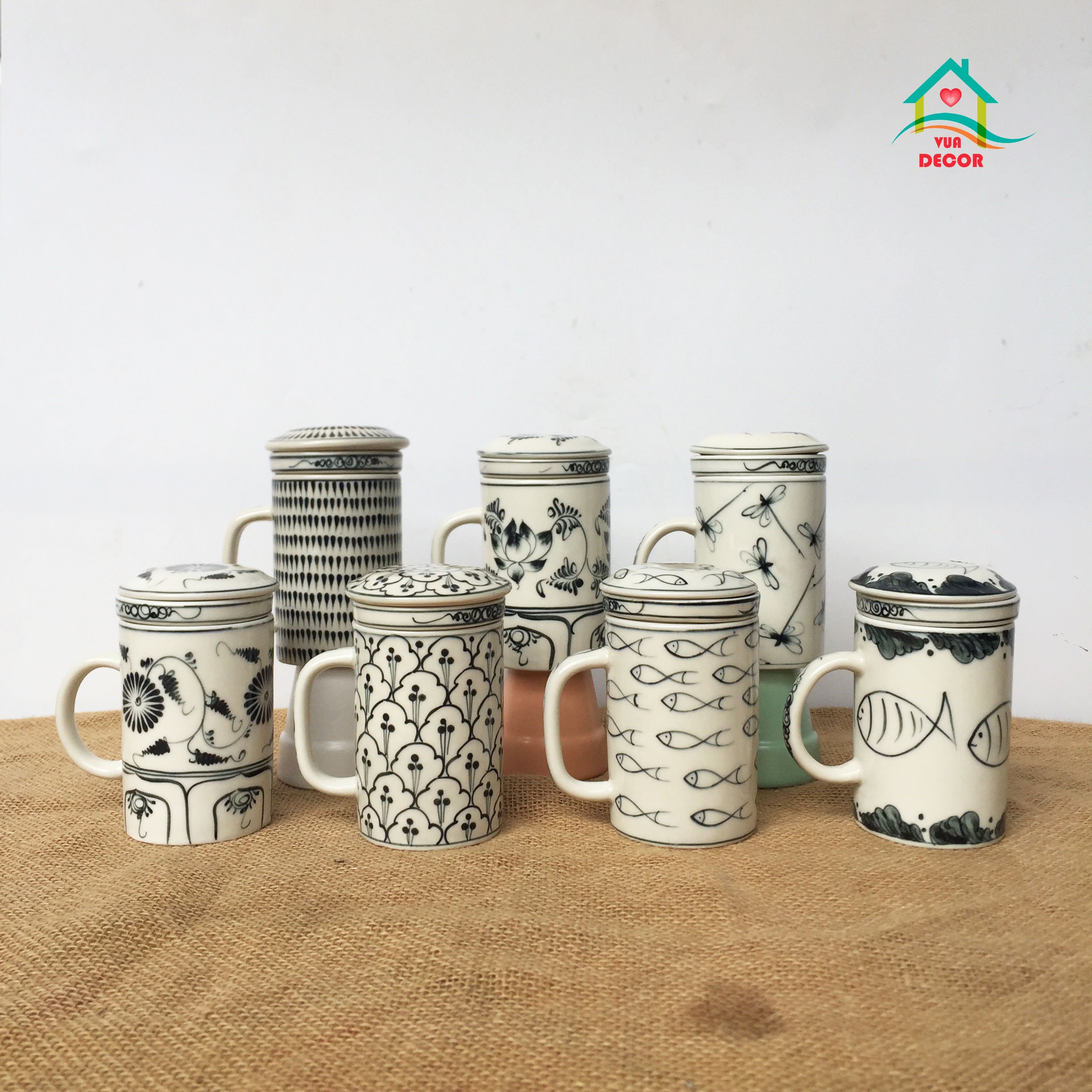 Cốc lọc trà gốm sứ - ly lọc trà - cốc lọc chè gốm☕ cao cấp bát tràng siêu xinh ☕ s66