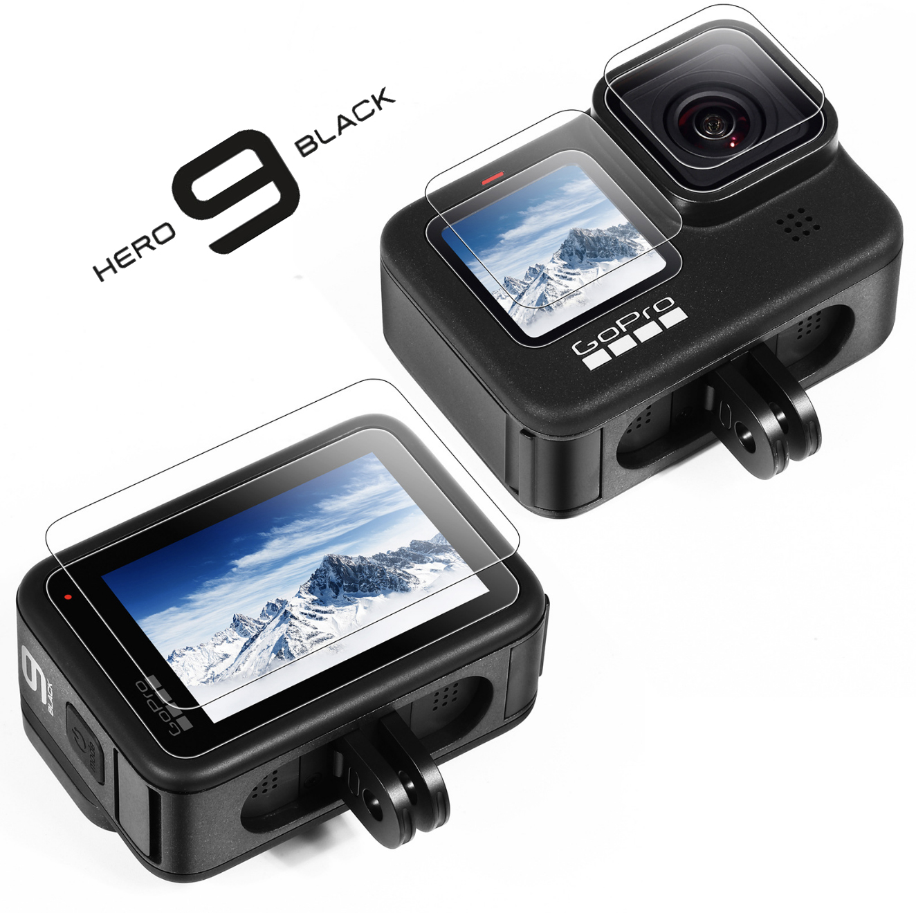 Miếng dán cường lực Gopro 9 10 - miếng dán cứng - cắt viền 2.5D 9H - chống va đập trầy và ăn mòn