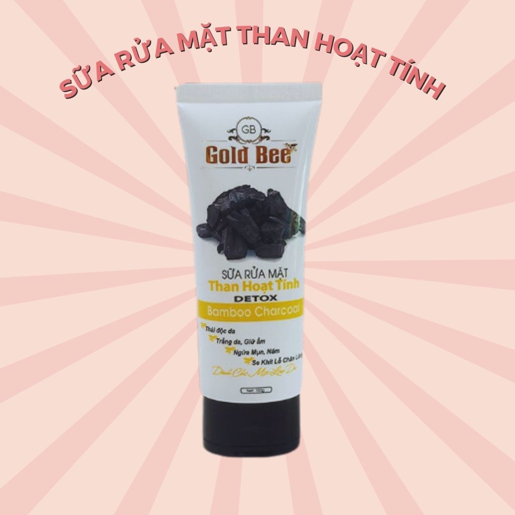Sửa rữa mặt tinh chất than tre hoạt tính Gold Bee 100gr