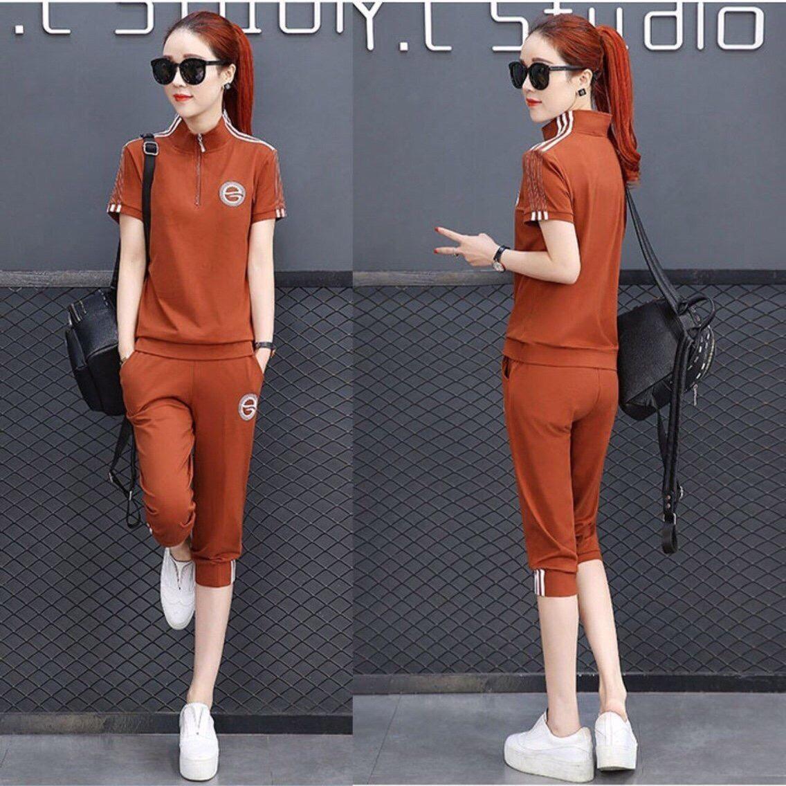 Bộ quần áo thể thao nữ chữ e tt297