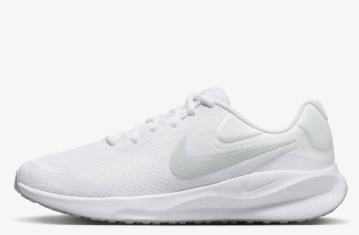 [THANH LÝ] Giày Thể Thao N i k e Mens Revolution 7 Road Running Shoes - White Size 10 - Dính Keo