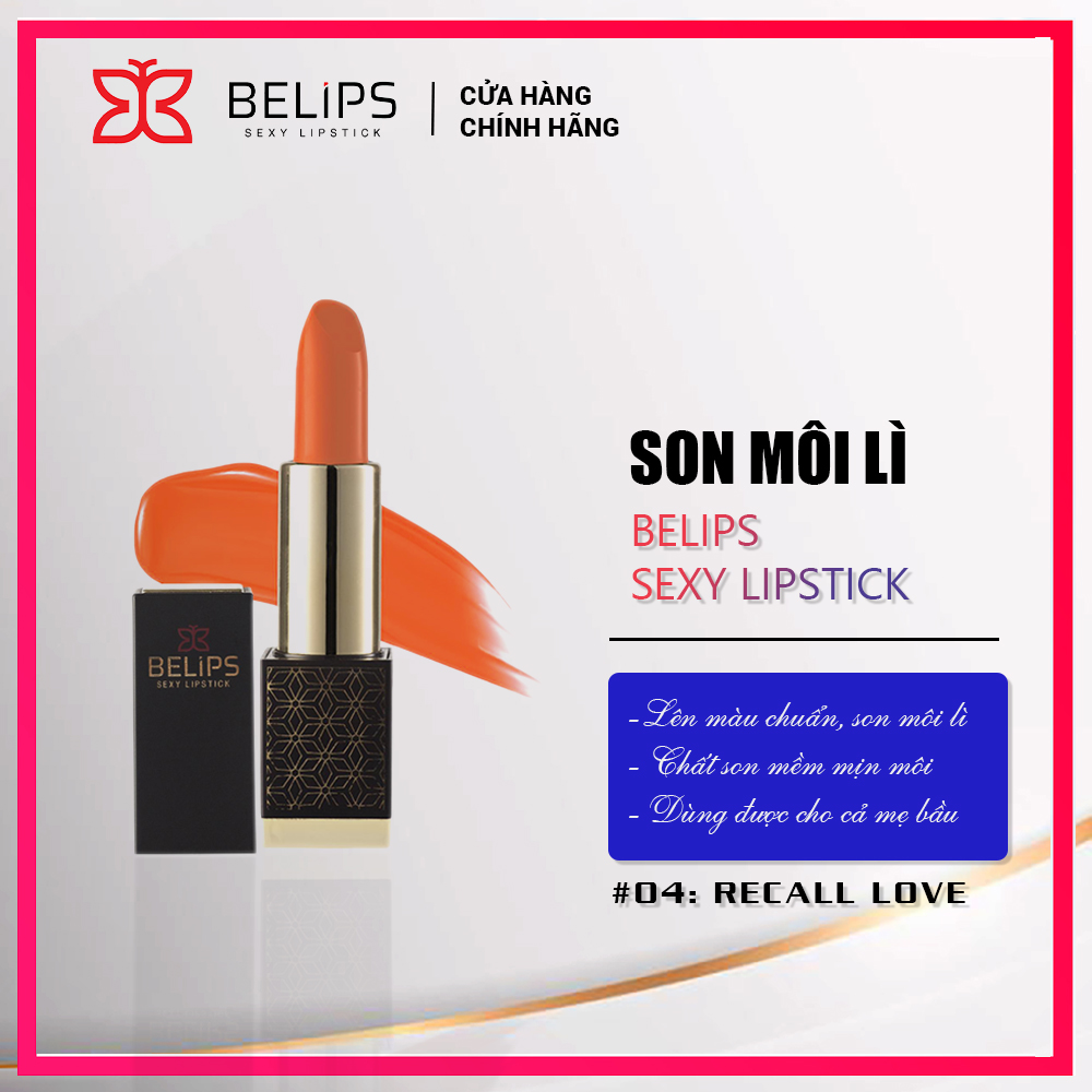 Son Môi Ẩm Mịn Dạng Thỏi Belips Sexy Lipstick #04 RECALL LOVE 3.7g = BELIPS