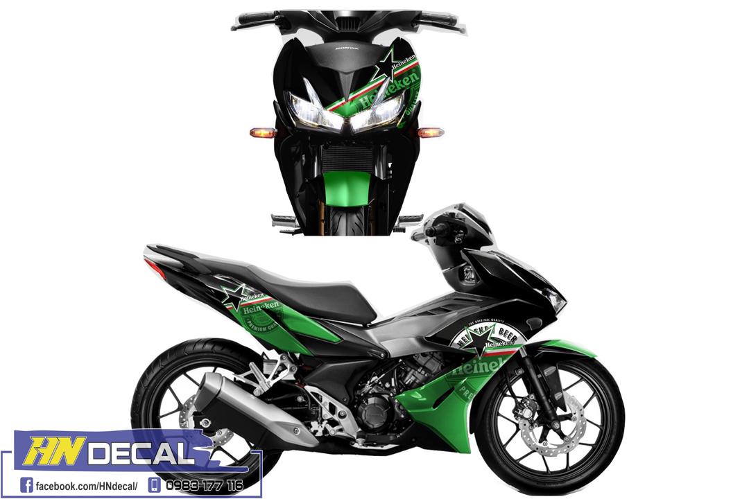 Tem Trùm Winner X Xanh Đen Heineken